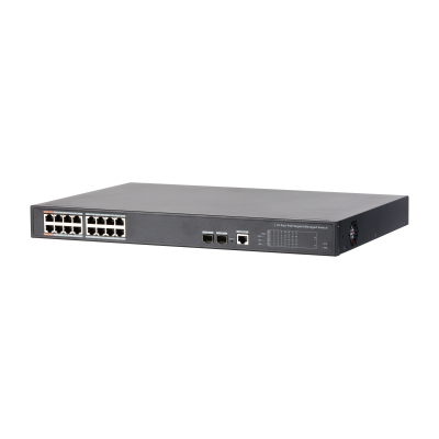 PFS4218‐16GT‐240 16 Port L2 Yönetilebilir Switch (16 GE PoE + 2GE SFP Port, 1 Konsol, Toplam 240WPoE )